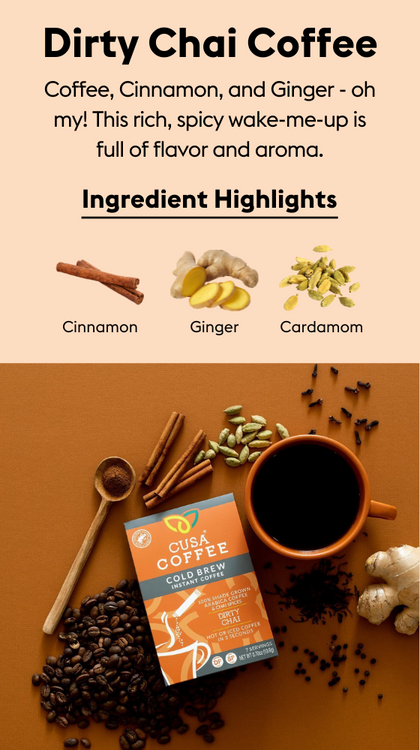 Cusa | Dirty Chai Coffee Instant Sticks
