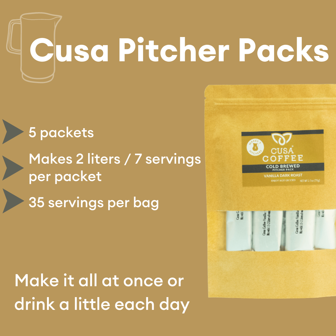 Cusa | Vanilla Dark Roast Coffee Pitcher Packs