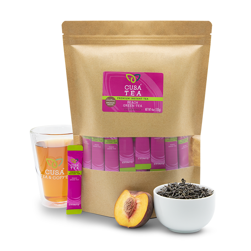 Cusa | Instant Peach Green Tea Sticks
