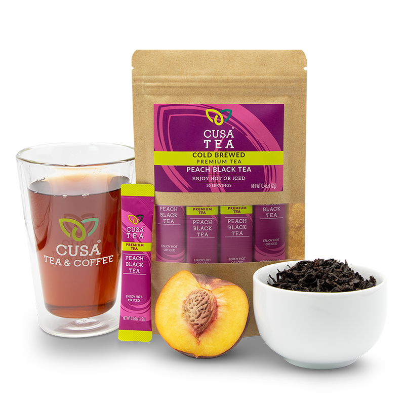 Cusa | Instant Peach Green Tea Sticks