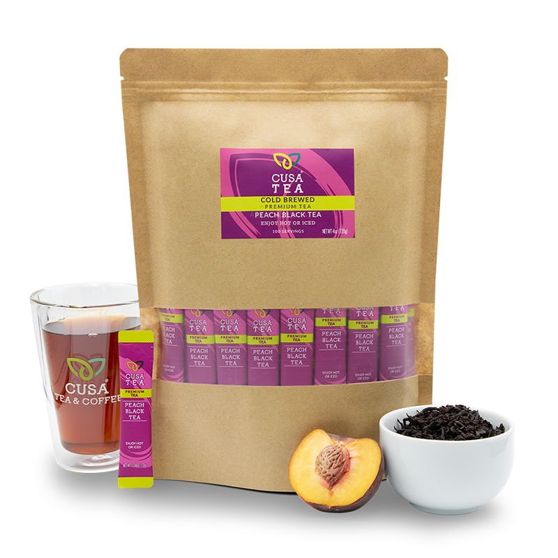 Cusa | Instant Peach Green Tea Sticks